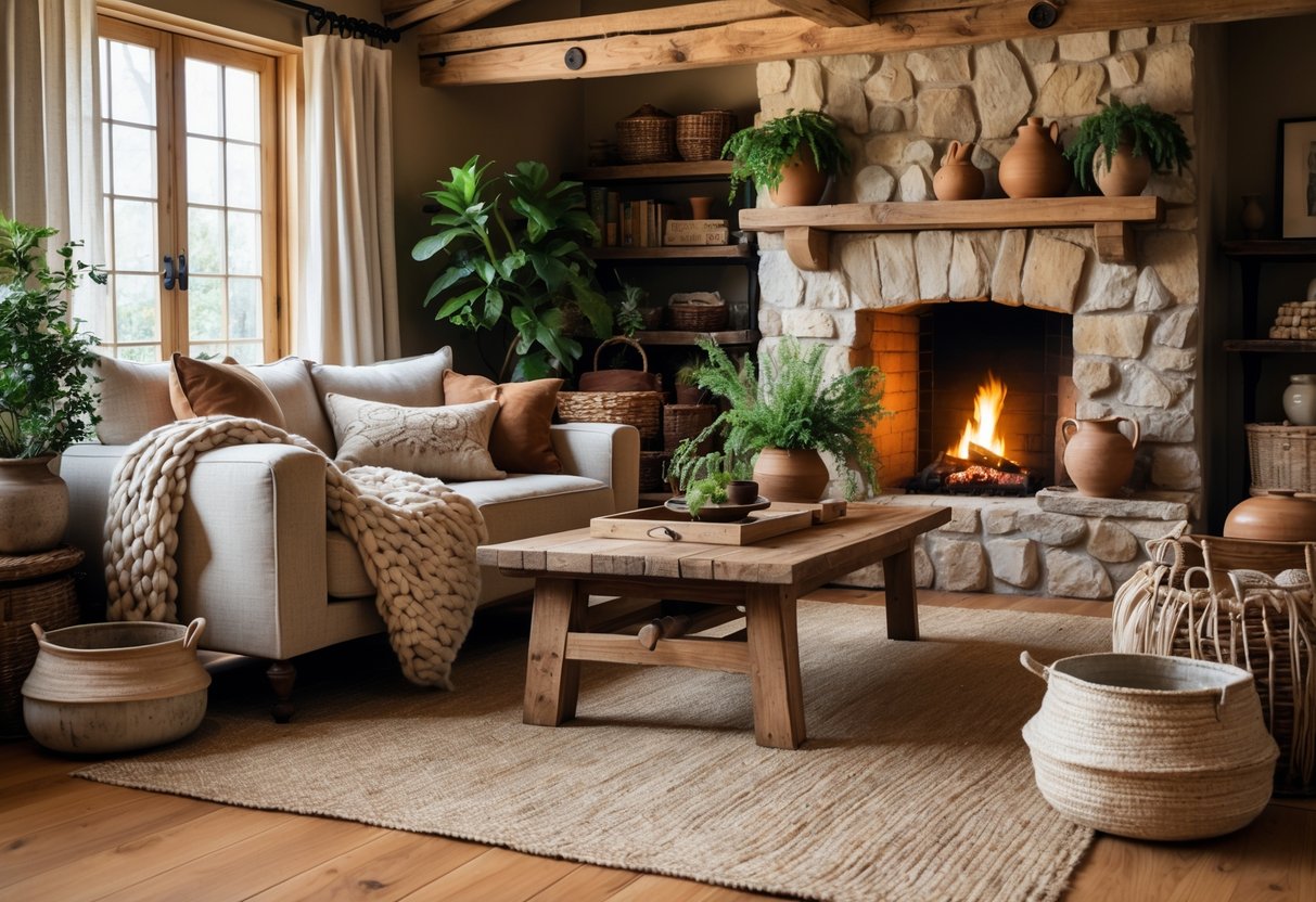 Earthy & Rustic Living Room Ideas for a Warm and Cozy Retreat
