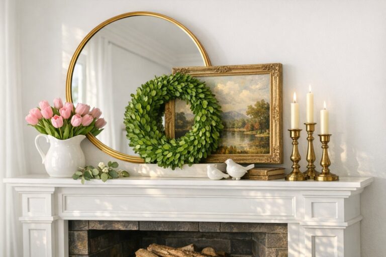 Simple Spring Mantel Decor Ideas That Look Expensive